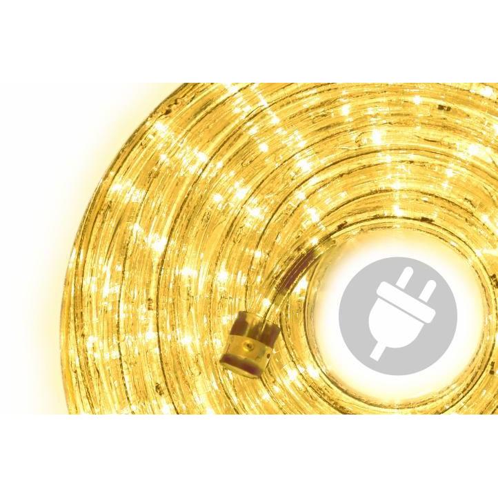 Žlutá venkovní světelná hadice 10 m venkovní + vnitřní na dům / zábradlí / zahradu