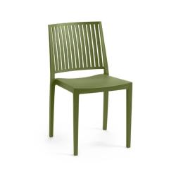 Plastová jídelní židle nosnost 150 kg interiér + exteriér, olivově zelená