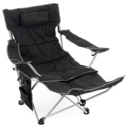 Kempinková židlička s odnímatelnou podnožkou černá