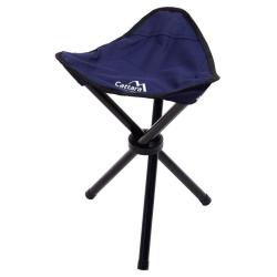Lehká levná skládací přenosná židlička trojnožka s taškou, modrá