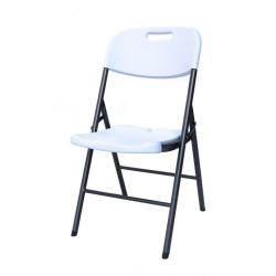 Cateringová skládací židle přenosná venkovní + vnitřní bílá / černá, nosnost 150 kg