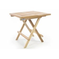 Skládací stolek čtvercový 50x50 cm na balkon / terasu / zahradu, teakové dřevo