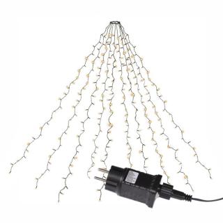 Světelný řetěz ve tvaru kuželu venkovní + vnitřní teple bílý do elektrické zásuvky