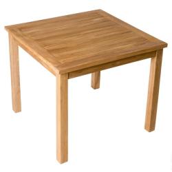 Čtvercový dřevěný stůl venkovní jídelní pro 4 osoby, masiv teak, 90x90 cm