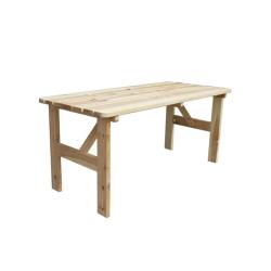 Dřevěný stůl masiv na zahradu / terasu, borovice nelakovaná, 150 cm
