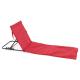 Polstrovaná plážová podložka přenosná s nastavitelnou opěrkou, červená