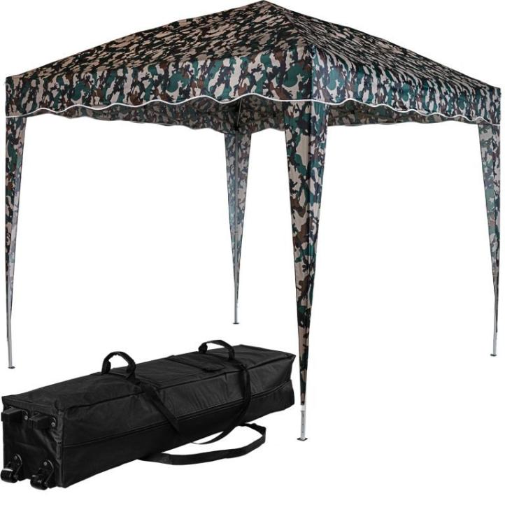 Maskáčový párty stan 3x3 m bez bočních stěn voděodolný skládací