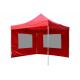 Skládací párty stan hliníkový 3x3 červený voděodolný, 2 bočnice