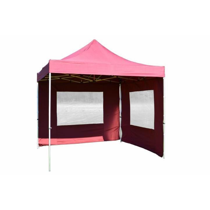 Párty stan profi vínový 3x3 m nůžkový hliníkový rám, proti slunci a dešti, 2x bočníce