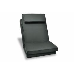 2x tmavě šedý polstr na zahradní židle, pratelný snímatelný potah na zip