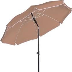 Béžový deštník na pláž / na zahradu, polohovací- nastavitelný úhel, 180 cm