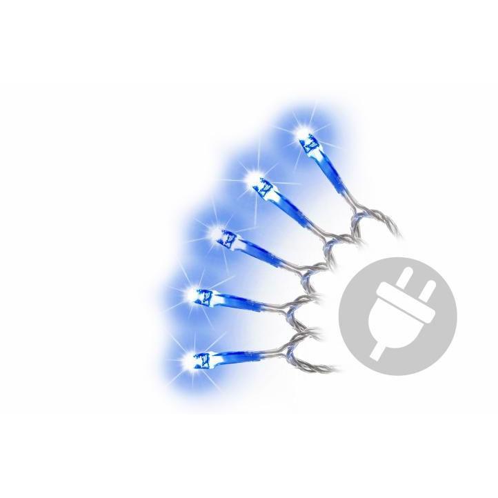 Modrý vánoční světelný řetěz na stromeček venkovní + vnitřní, trvale svítící, 200 LED, 18 m