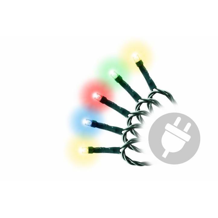 Venkovní světelný řetěz barevný 4 m na okna / dům / stromeček, do zásuvky