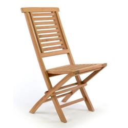 Skládací zahradní židle masivní teakové dřevo, bez područek