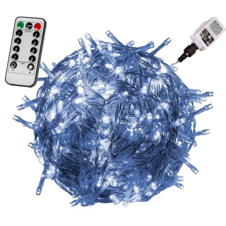 Vánoční řetěz do zásuvky na okno / na dům / na stromeček, venkovní + vnitřní, do zásuvky, 5 m