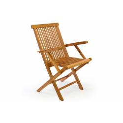 Venkovní skládací židle z teakového dřeva na balkon / terasu