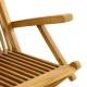 2x skládací dřevěná teaková židle masivní skládací na balkon / terasu